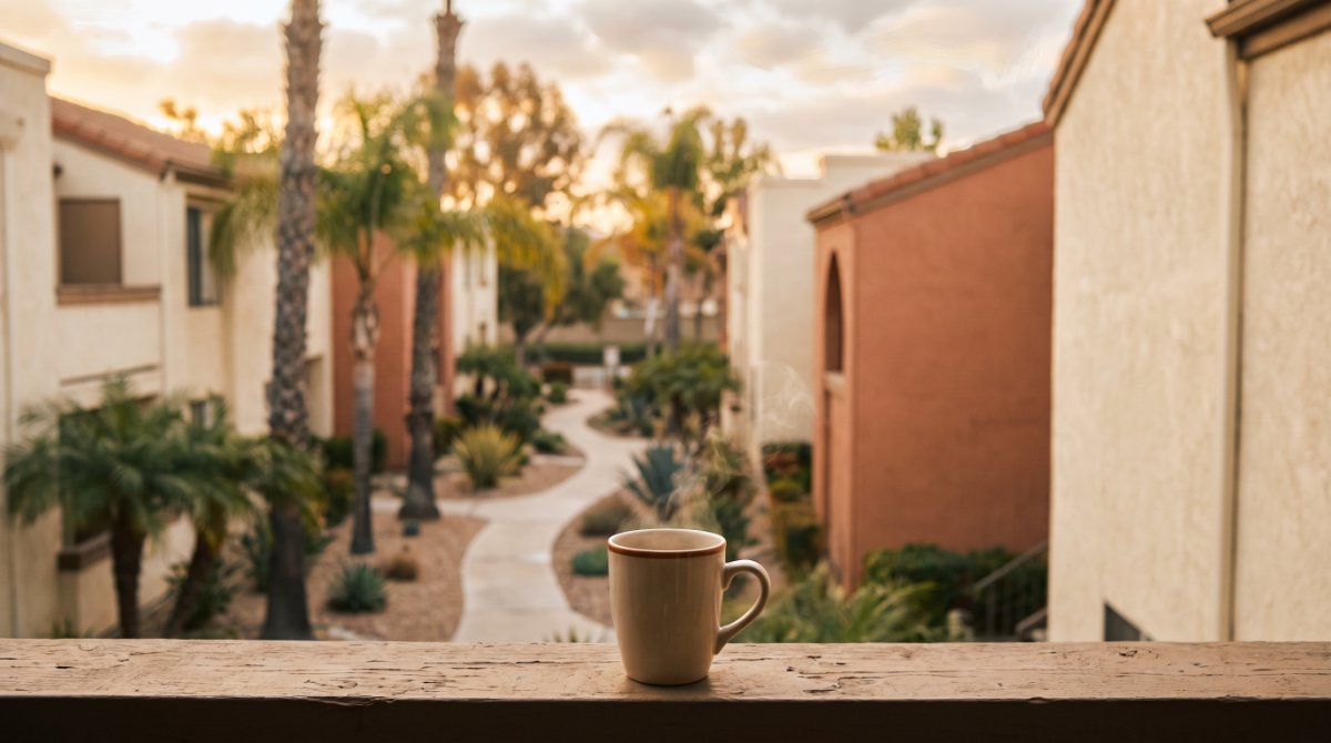 Rancho Santa Fe 거주 후기 | 조용한 아침이 있는 터스틴 랜치 아파트