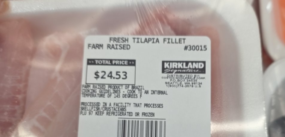 코스트코 Fresh Tilapia Fillet (틸라피아 · 역돔)